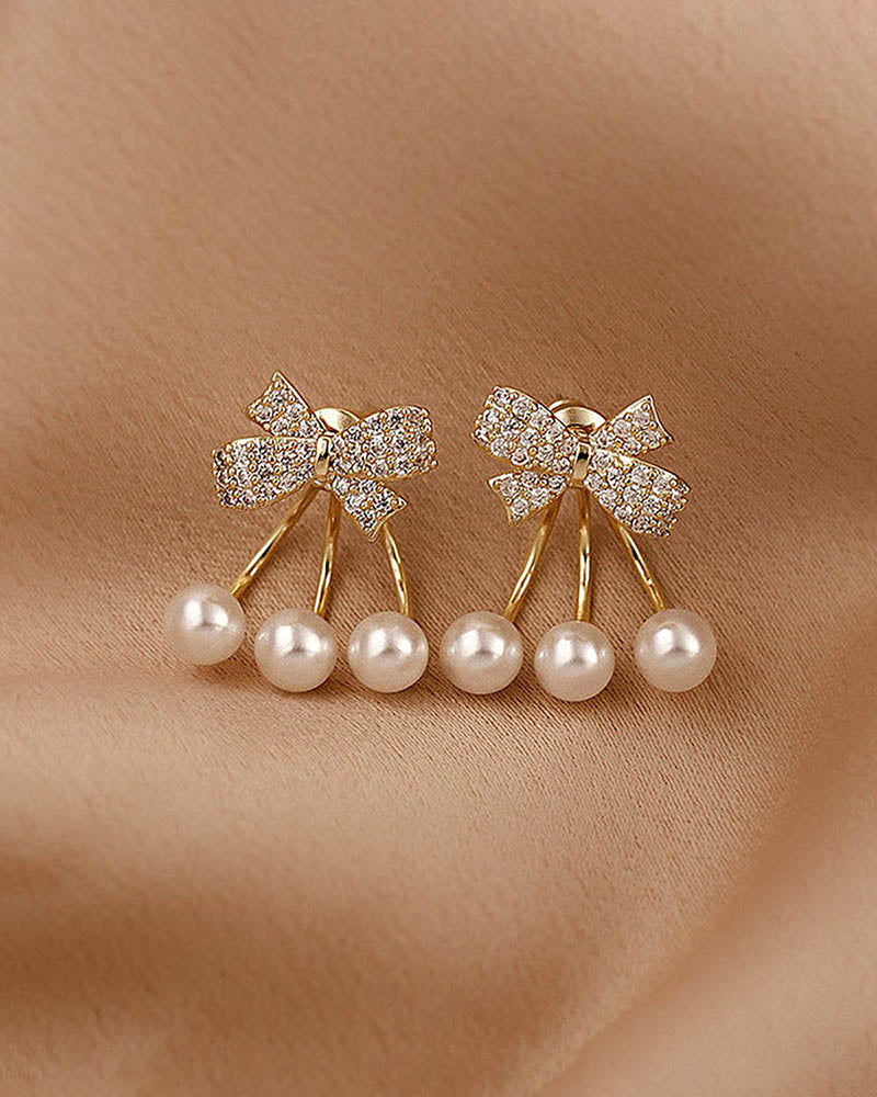 Bow Bow Drop Stud Drop Earrings