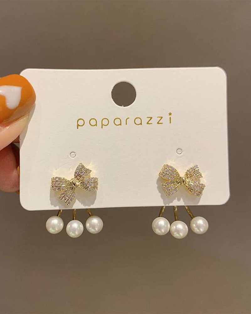 Bow Bow Drop Stud Drop Earrings