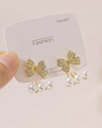 Bow Bow Drop Stud Drop Earrings