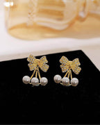 Bow Bow Drop Stud Drop Earrings