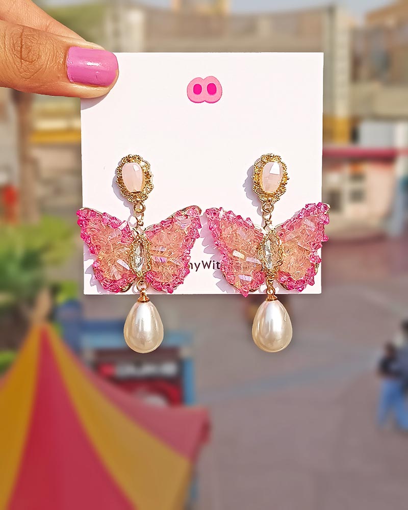 Bubblegum Wings Dreamy Princess Earrings