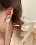 Caramel Heart Drop Earrings