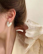 Caramel Heart Drop Earrings