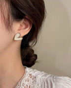 Caramel Heart Drop Earrings