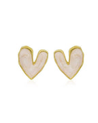 Caramel Heart Drop Earrings