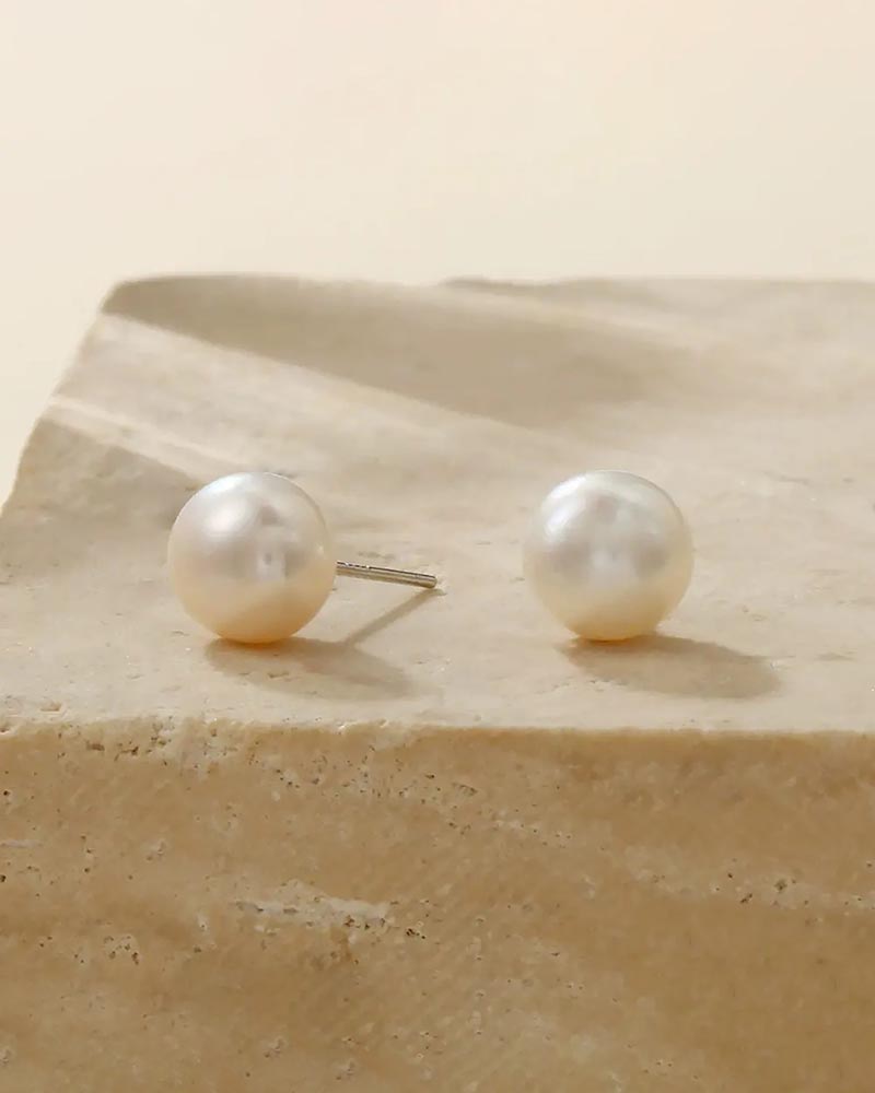 Classic Pearl Stud Earrings