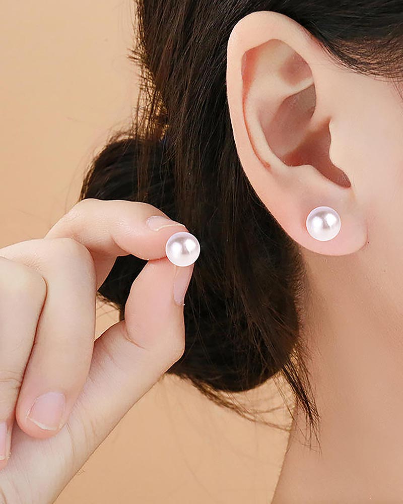 Classic Pearl Stud Earrings