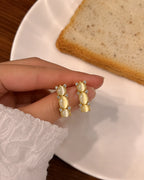 Triple Cabochon Earrings