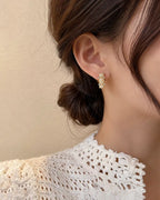 Triple Cabochon Earrings
