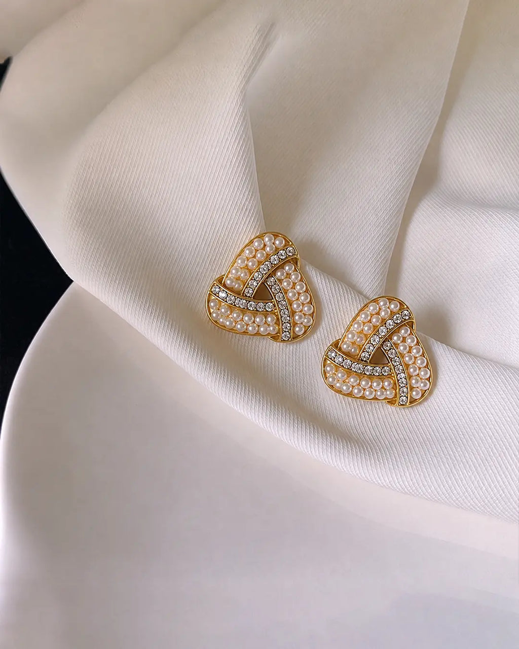 Twisted Triangle Earrings