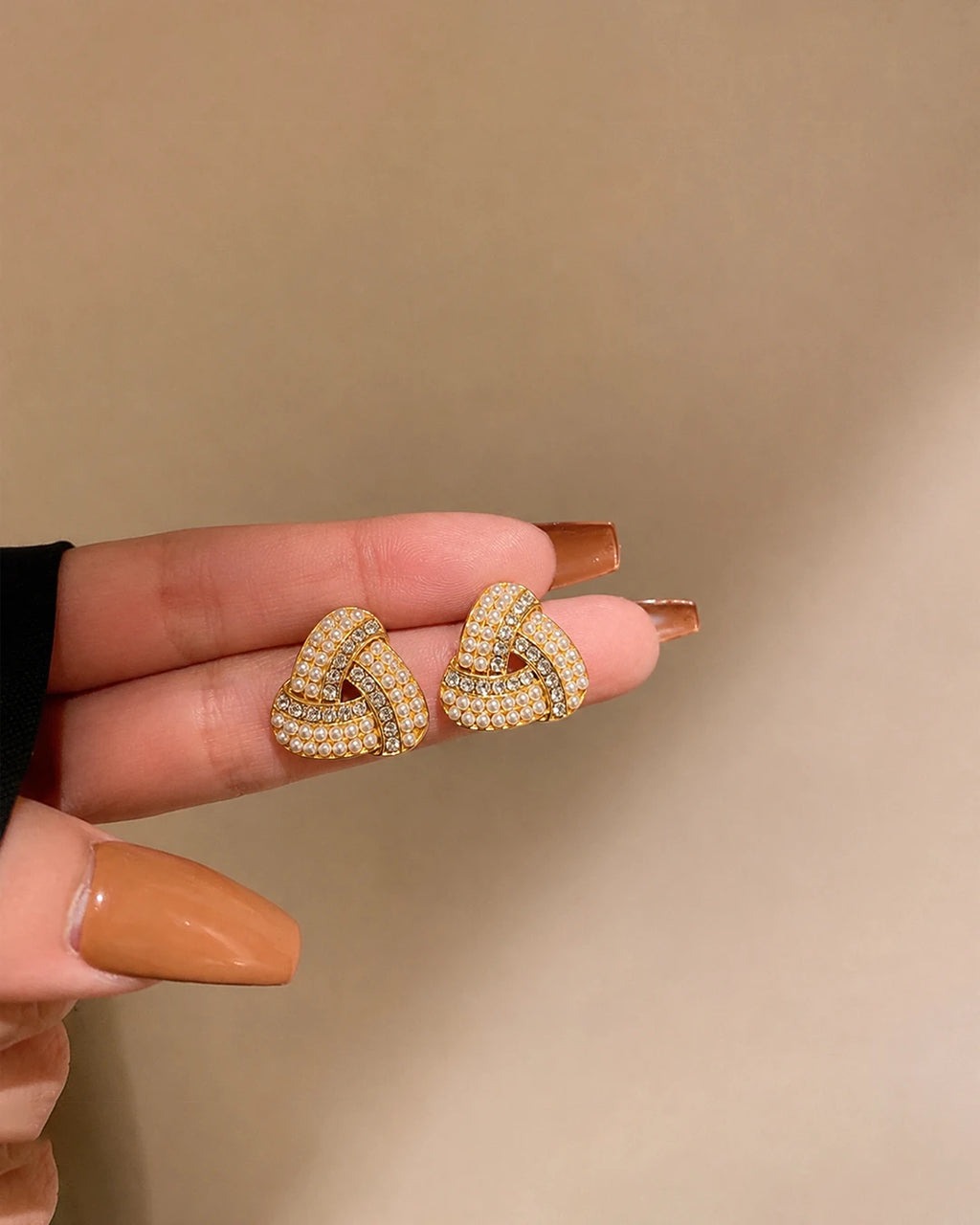 Twisted Triangle Earrings