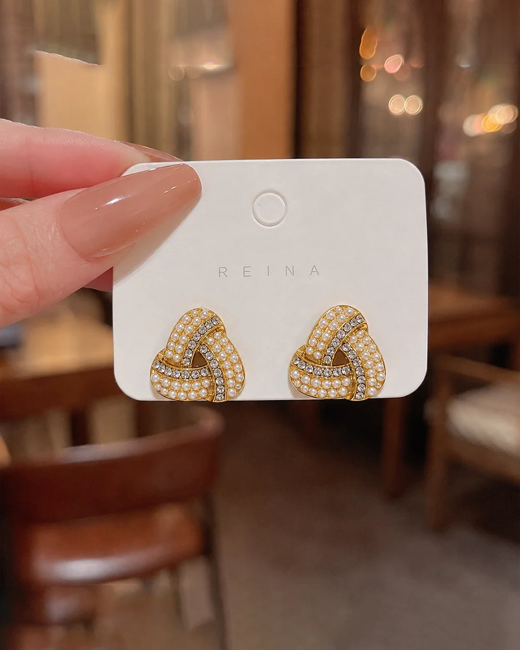 Twisted Triangle Earrings