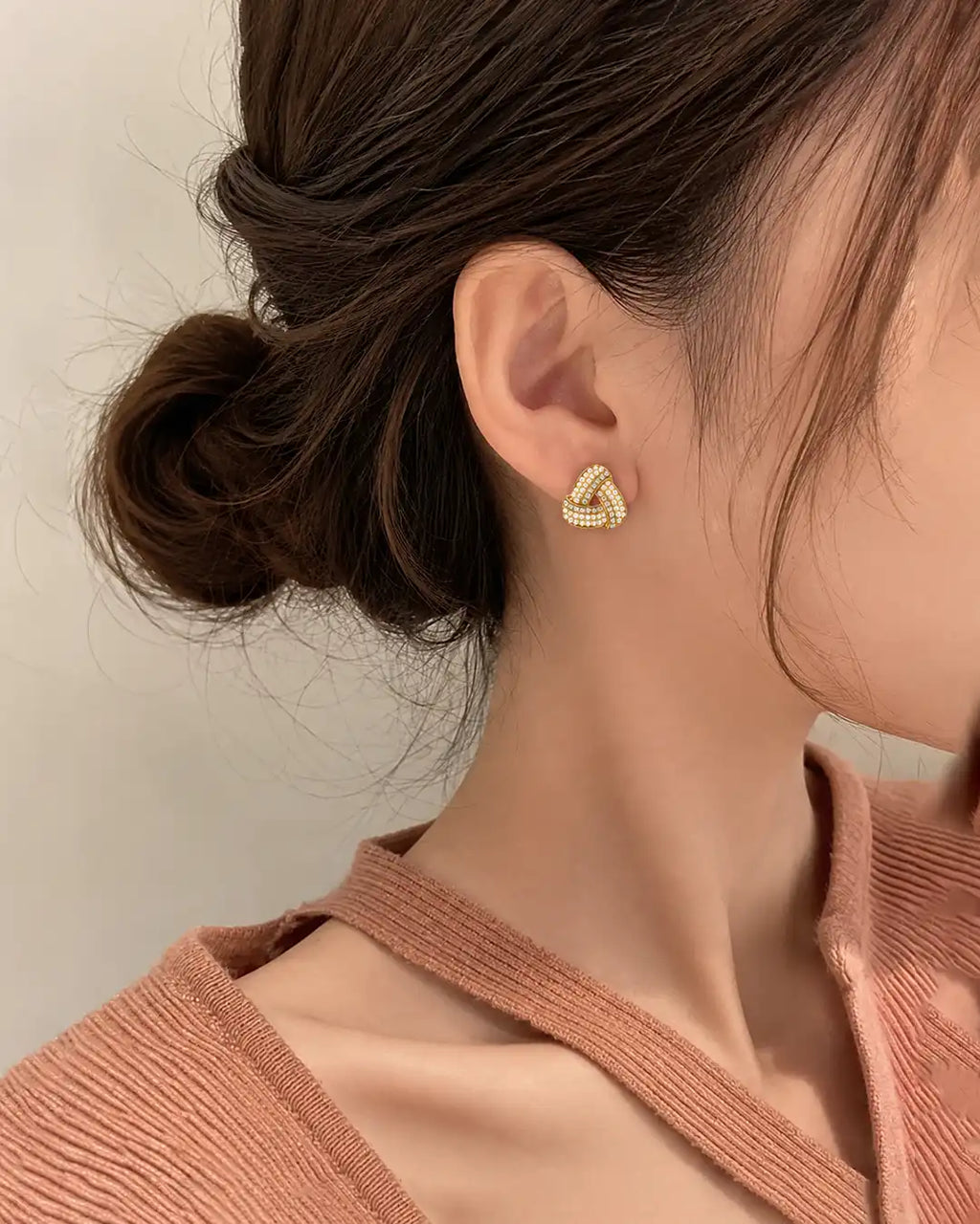 Twisted Triangle Earrings