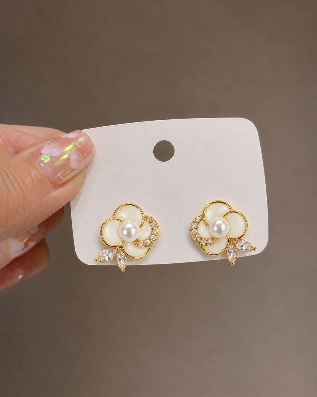 White Florida Earrings