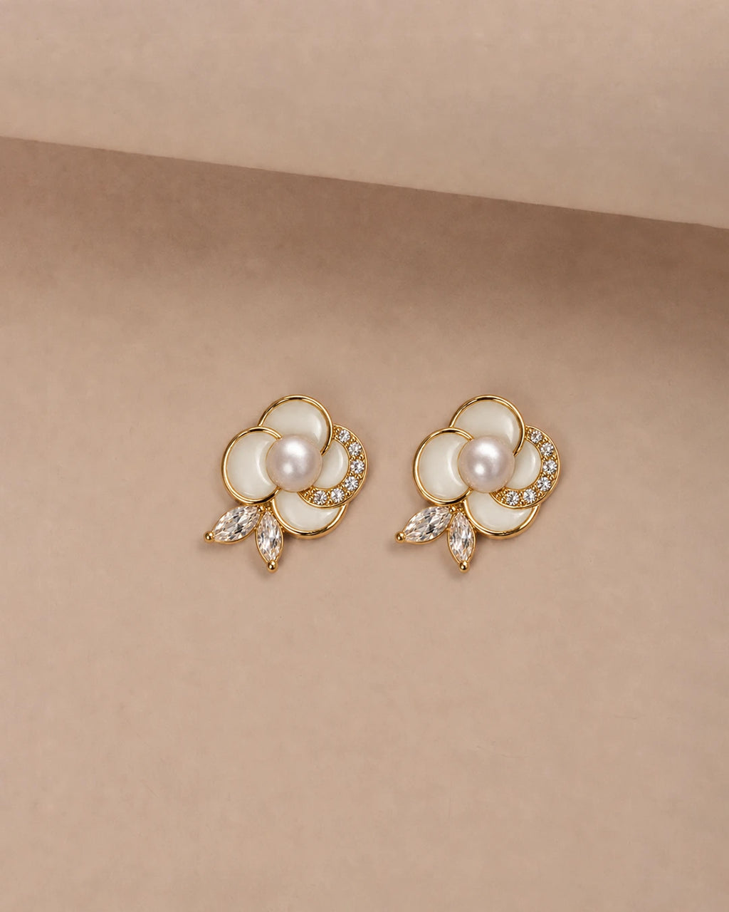 White Florida Earrings