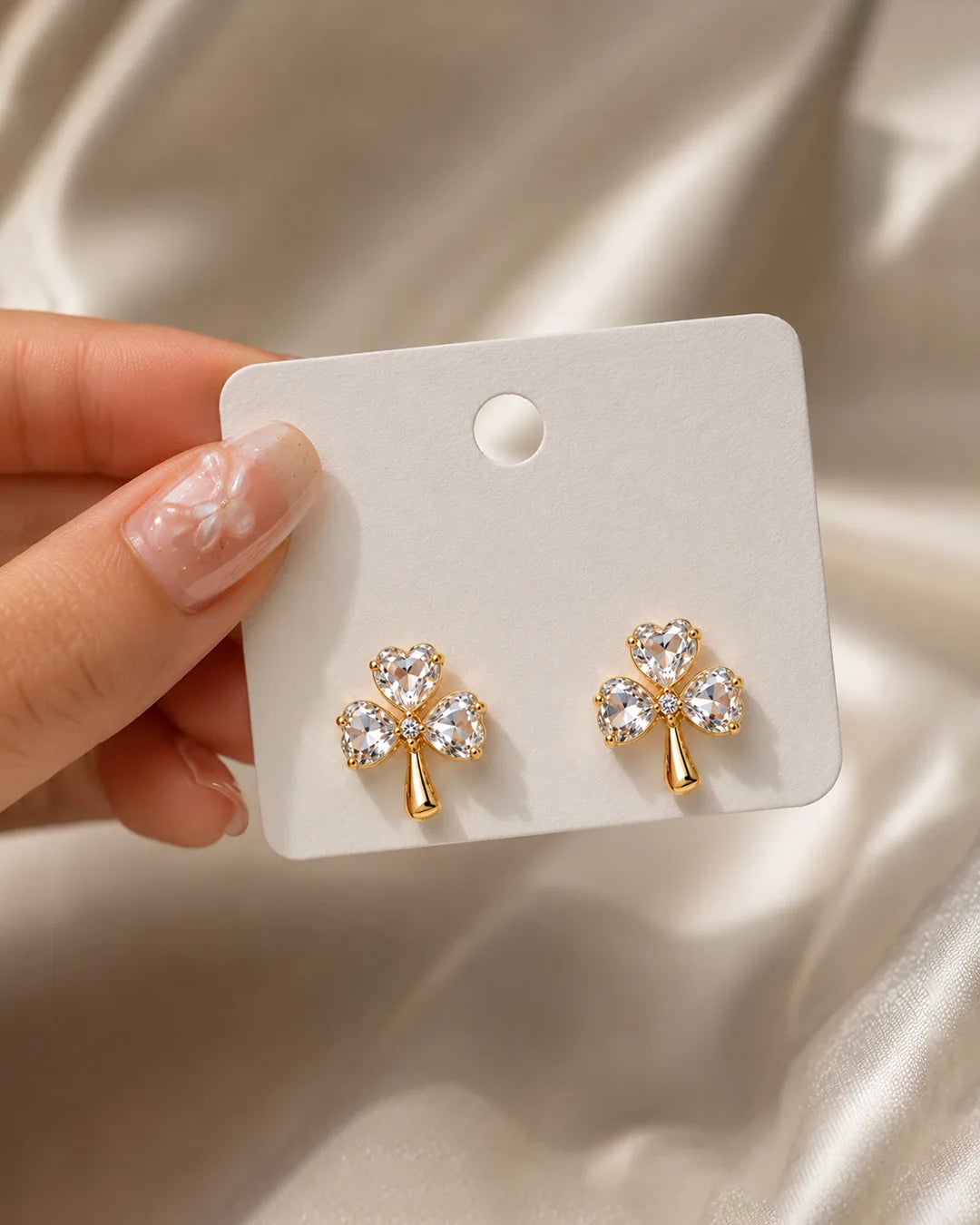 Crystal Clover Earrings