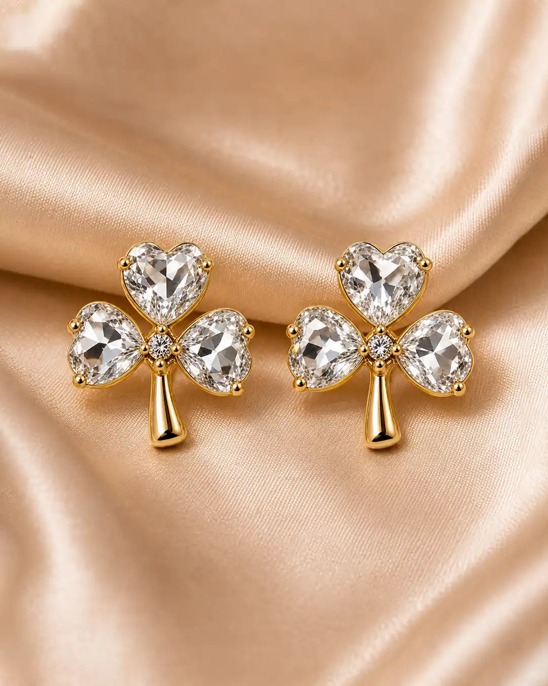 Crystal Clover Earrings