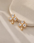 Crystal Clover Earrings