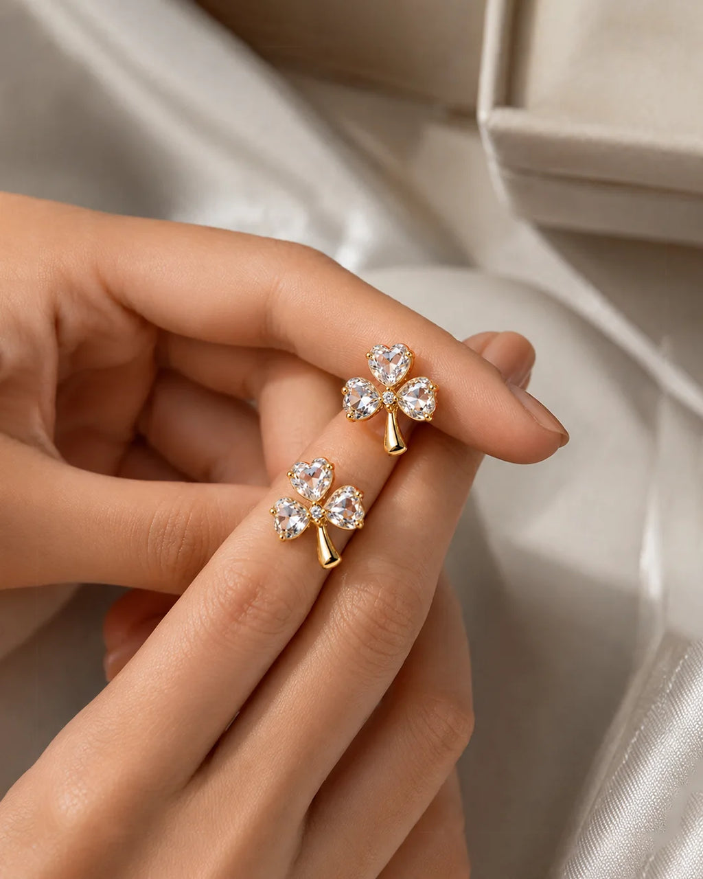 Crystal Clover Earrings