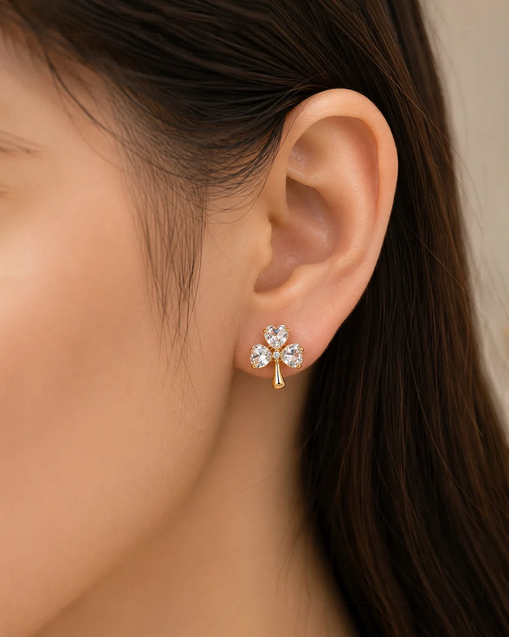 Crystal Clover Earrings
