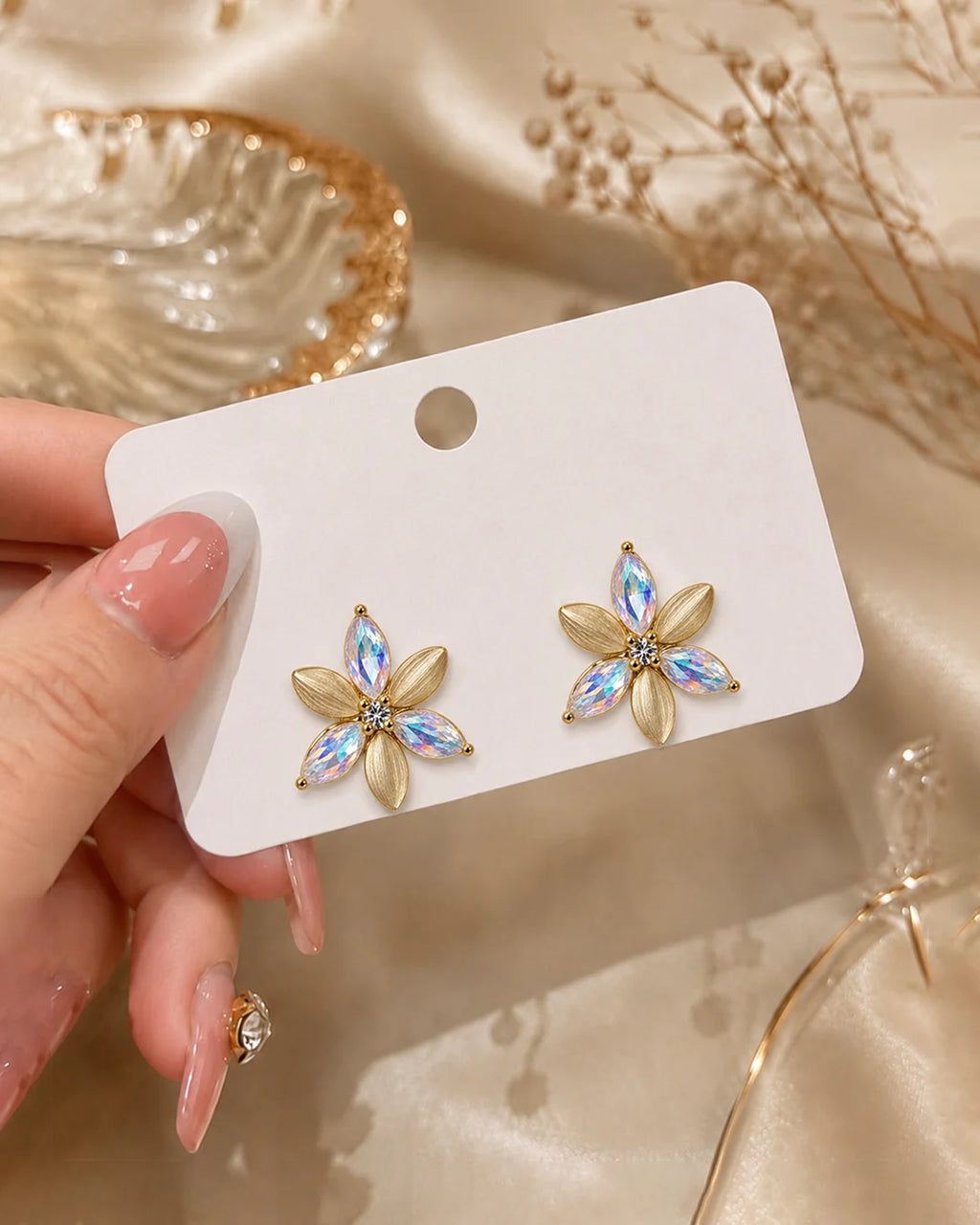 Gold and Aurora Earrings