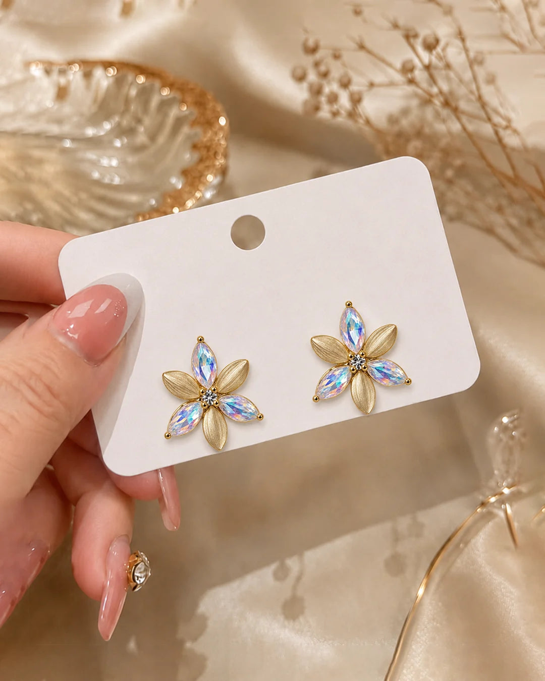 Gold and Aurora Earrings