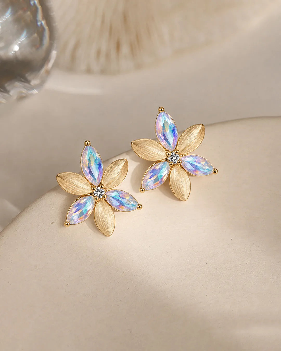 Gold and Aurora Earrings