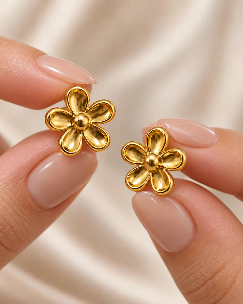 Gold Empress Floral Earrings