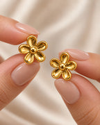 Gold Empress Floral Earrings