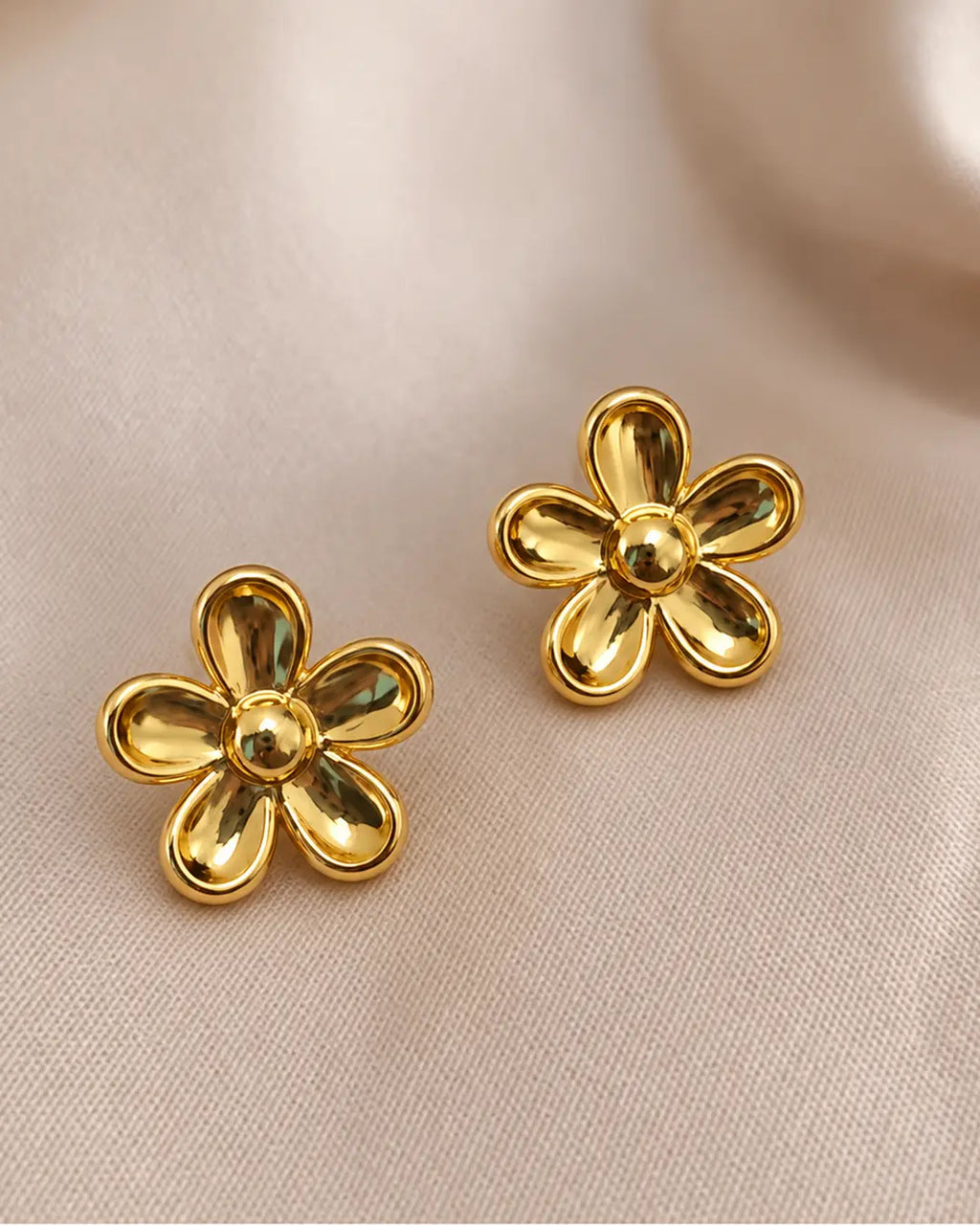 Gold Empress Floral Earrings