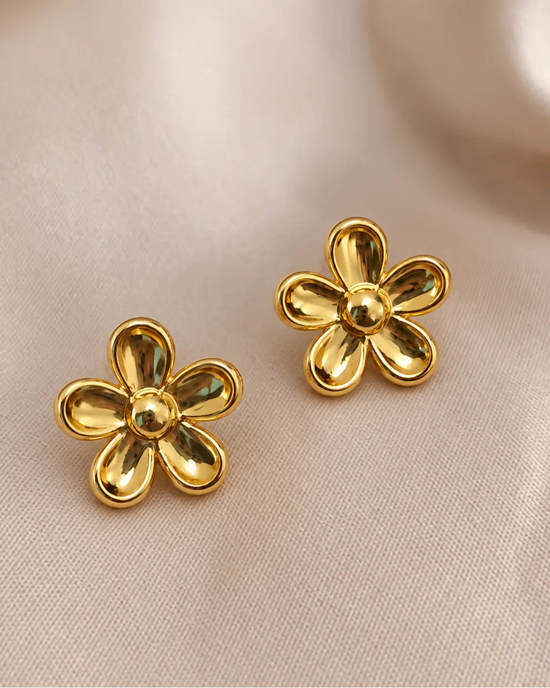 Gold Empress Floral Earrings