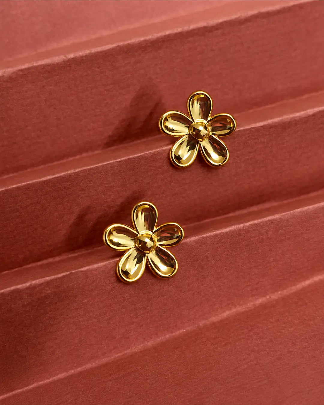 Gold Empress Floral Earrings
