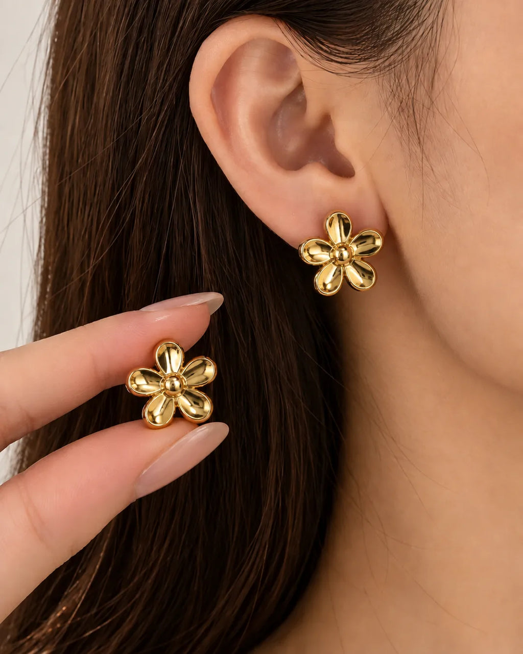 Gold Empress Floral Earrings