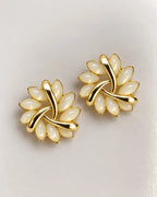 Gold Knot Petal Earrings
