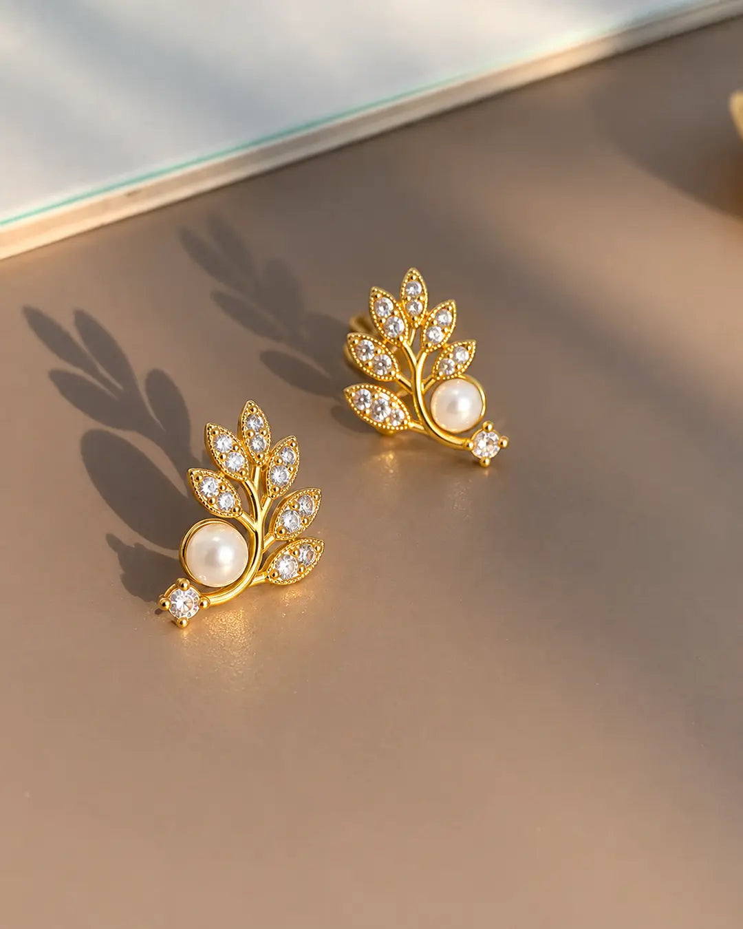 Botanical Vine Pearl Earrings