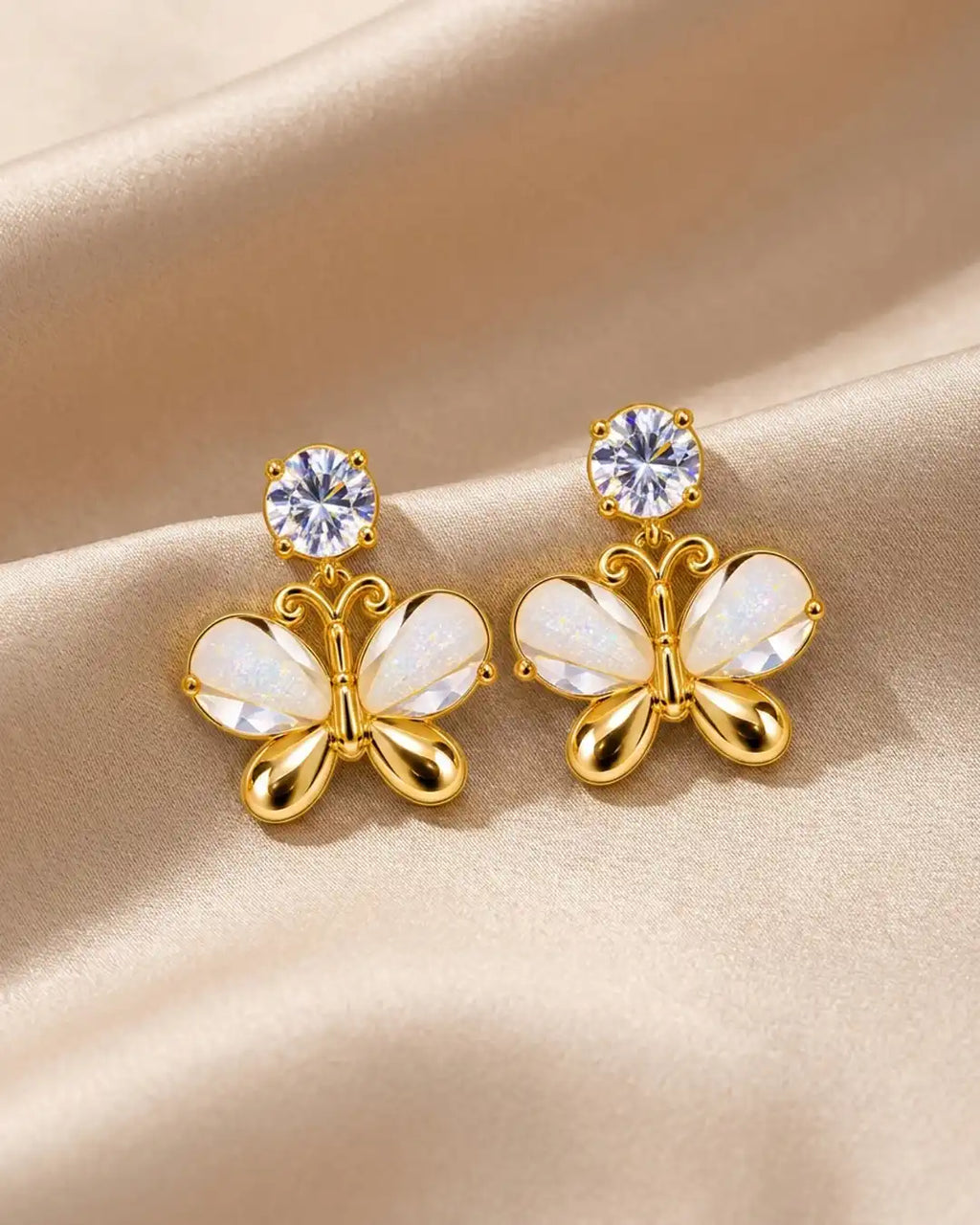 Gilded Gossamer Butterfly Earrings