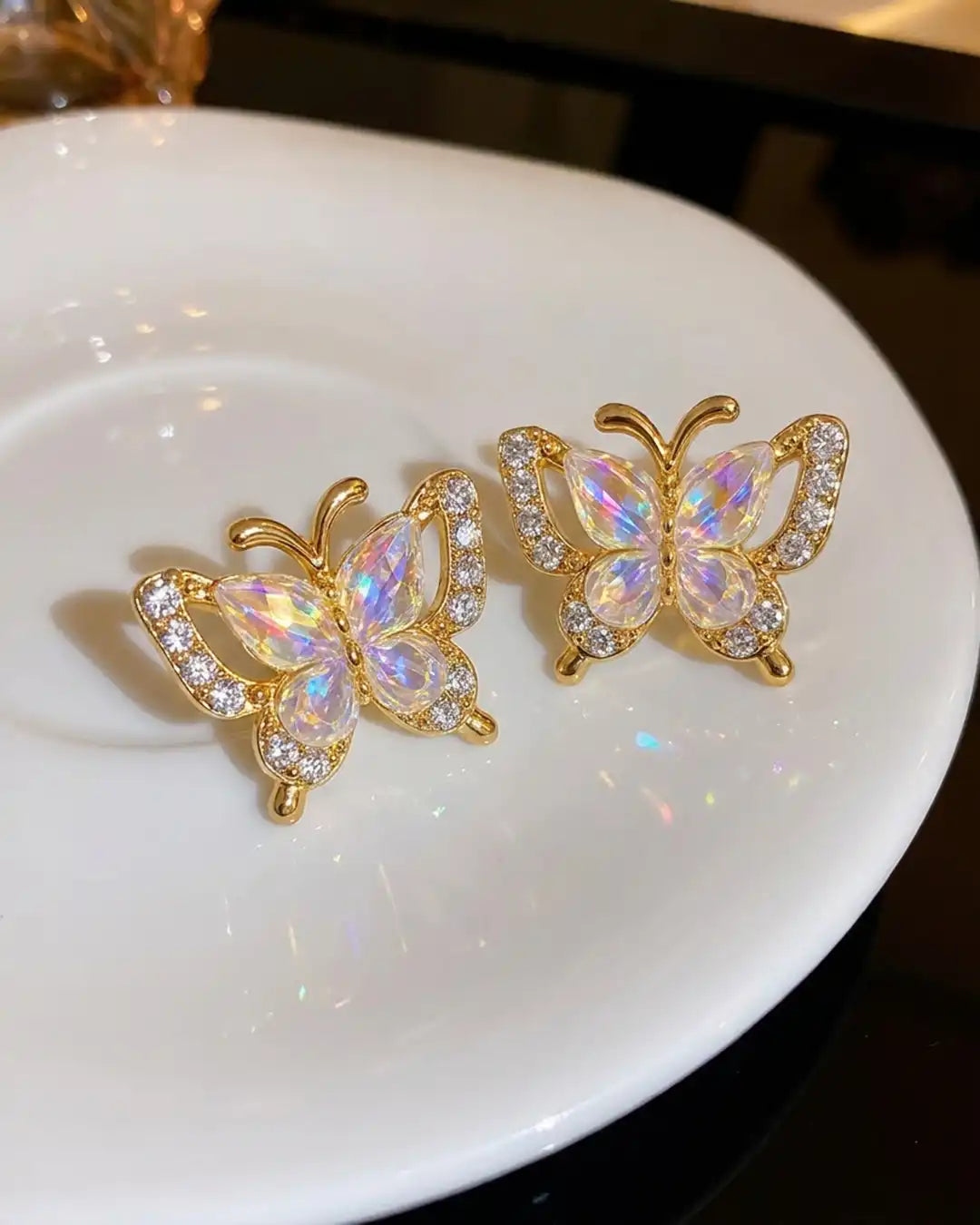 Prismatic Fairy Butterfly Earrings