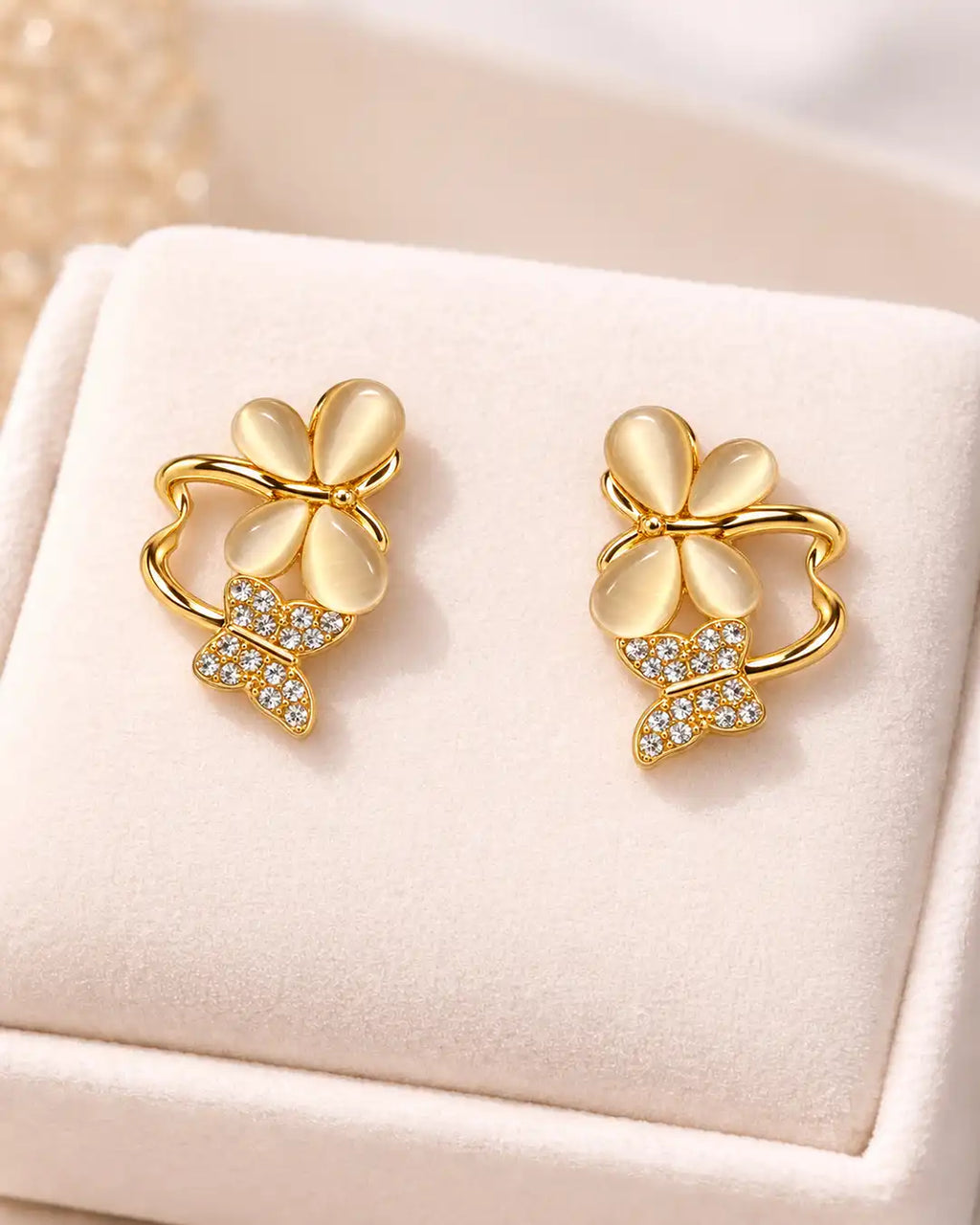 Gilded Butterfly Bloom Earrings