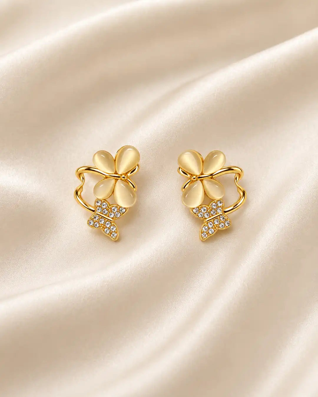 Gilded Butterfly Bloom Earrings