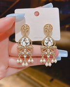 Crystal Filigree Pearl Earrings
