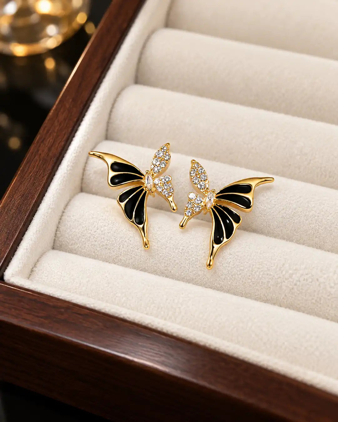 Butter Black Earrings