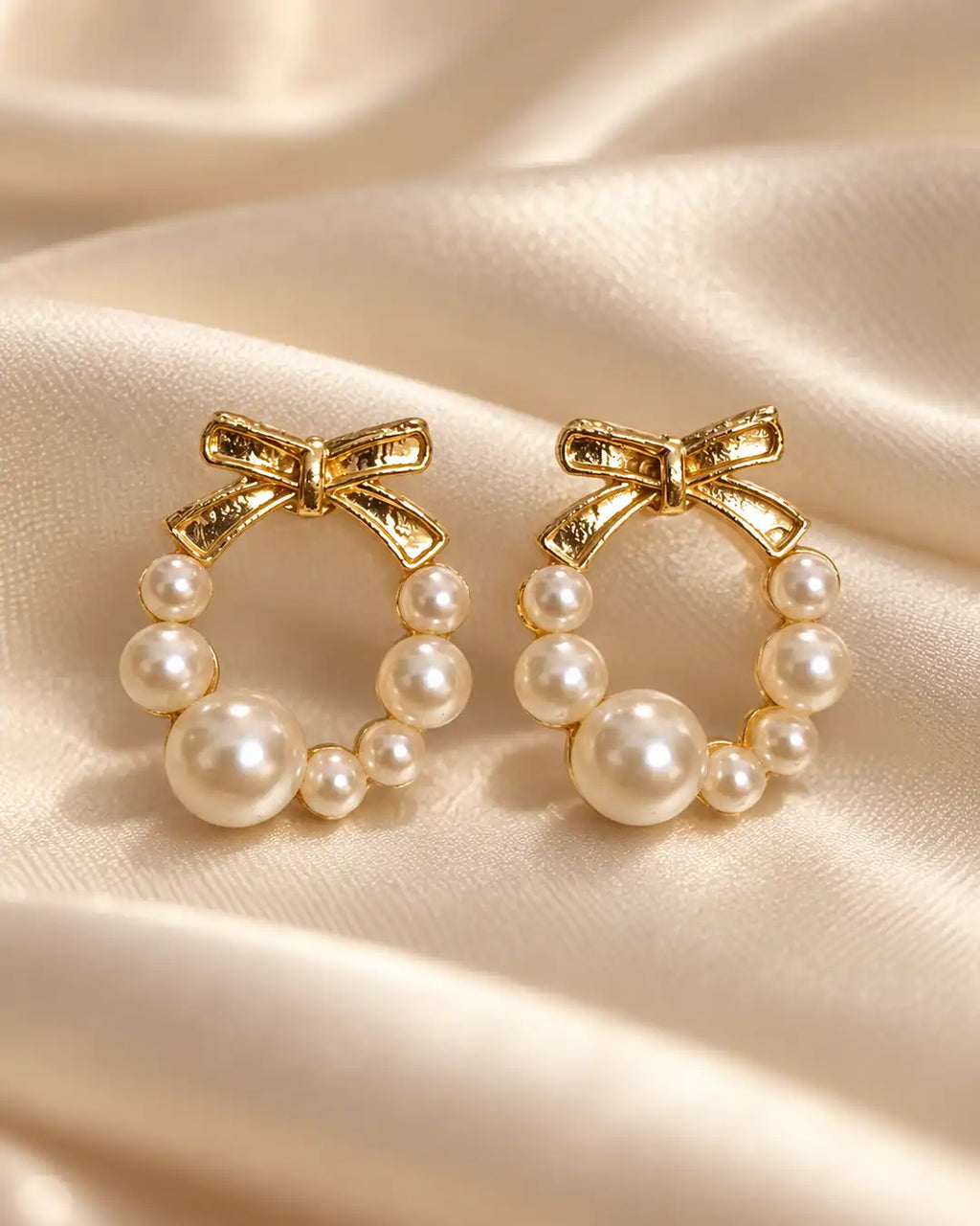 Pearl Bow Earrings