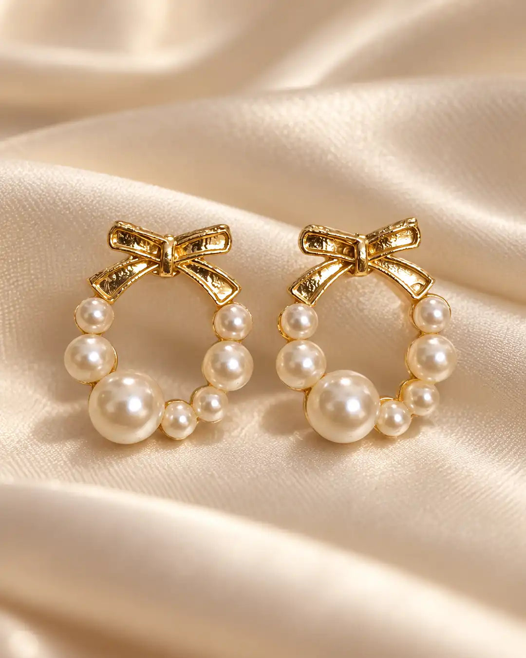Pearl Bow Earrings
