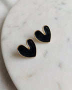 Black Heart Earrings
