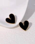 Black Heart Earrings