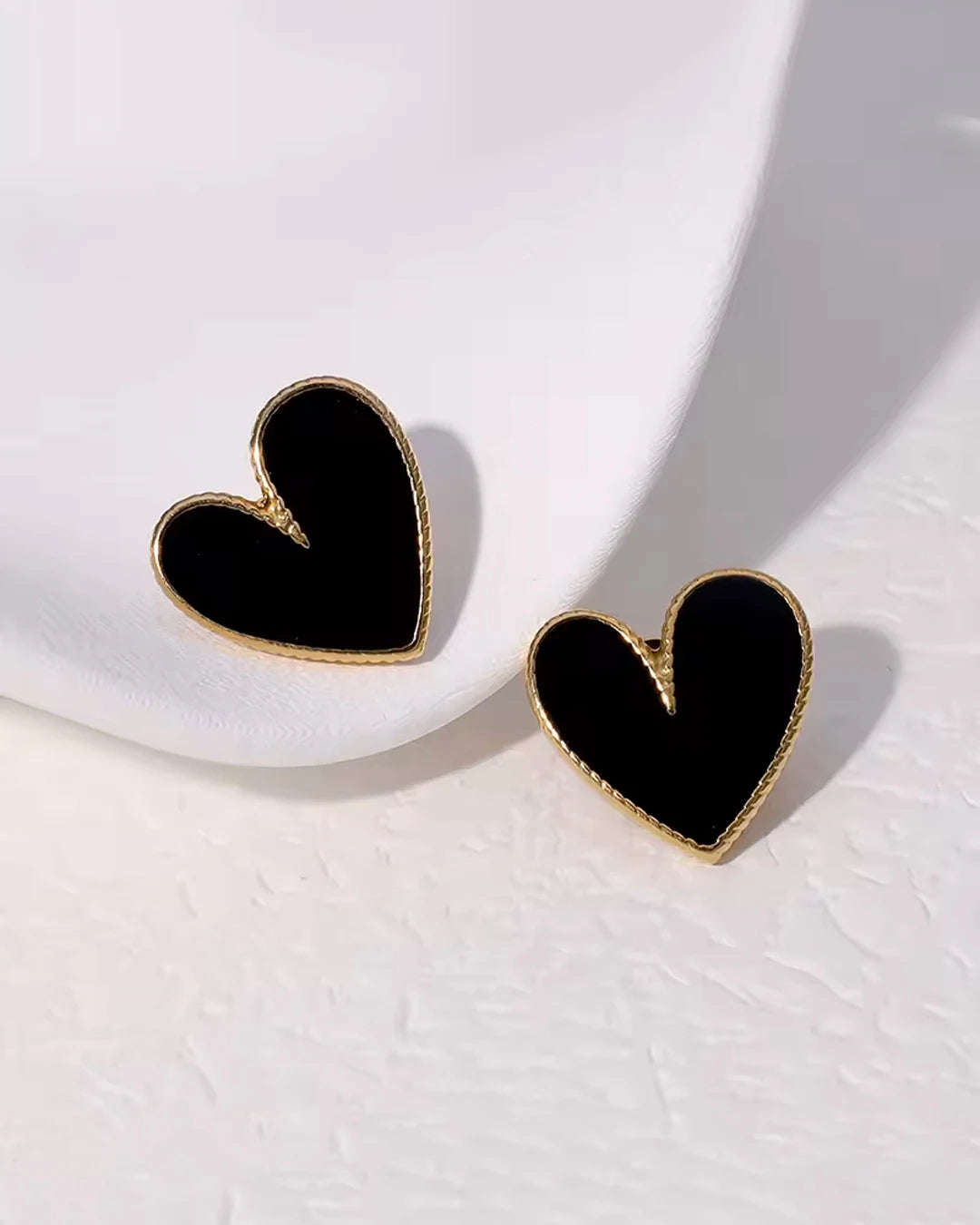 Black Heart Earrings