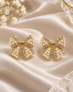Coquette Pearl Bow Earrings