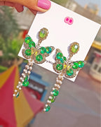 Emerald Wings of Eden Dreamy Princess Earrings