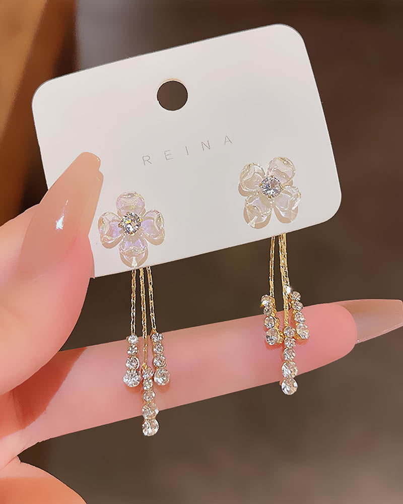 Flora Elegance Stud Drop Earrings