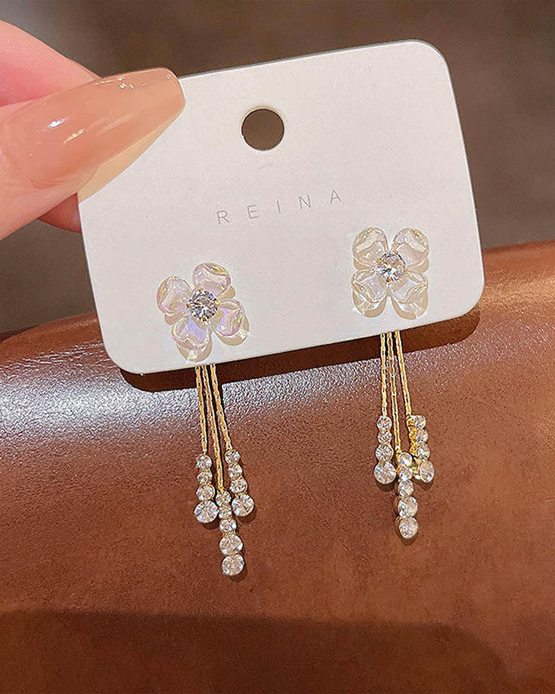 Flora Elegance Stud Drop Earrings